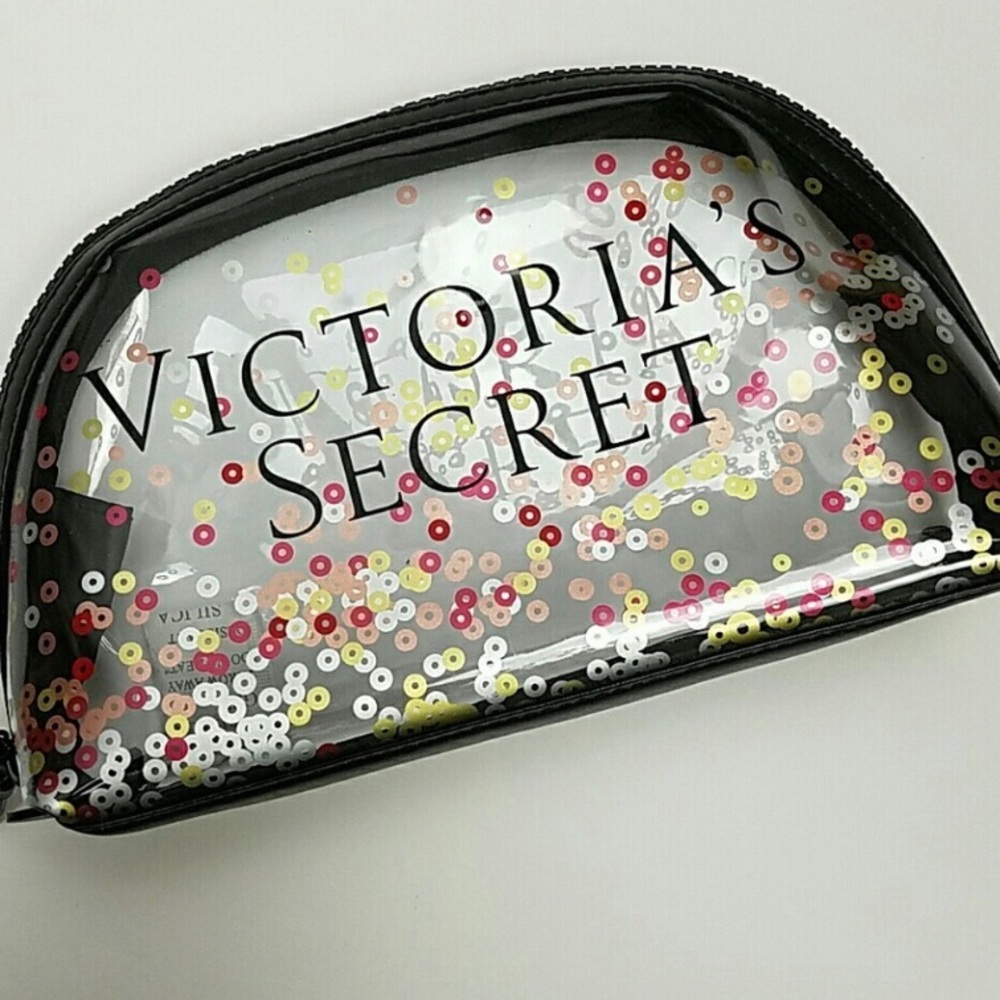 Clear Victoria’s Secret make up bag